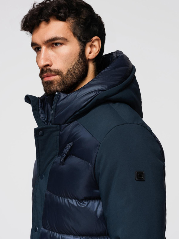 Ombre Clothing Ombre Clothing muška prošivena duga jakna s velikim džepovima