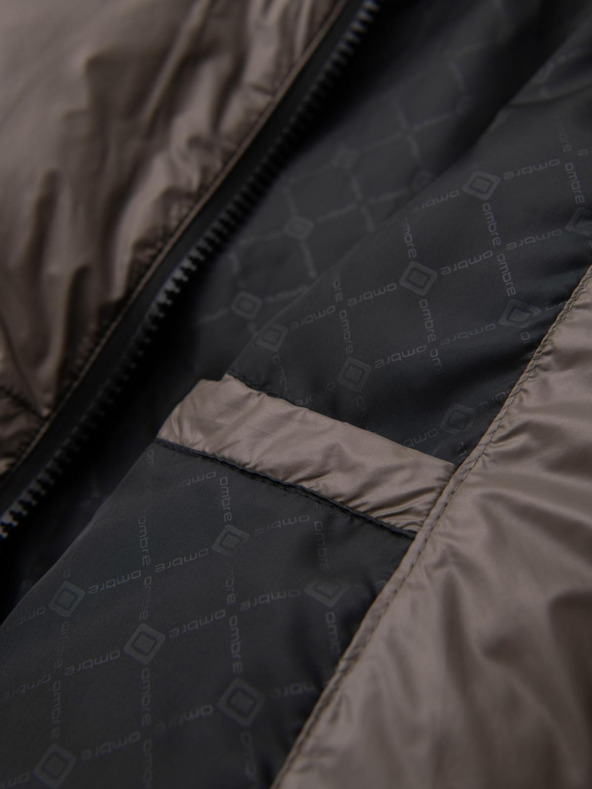 Ombre Clothing Muška topla jakna s rebrastim rubovima Ombre Clothing