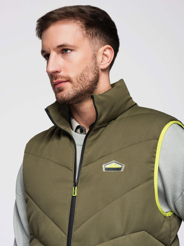 Ombre Clothing Muški prošiveni prsluk s neonskim detaljima Ombre Clothing