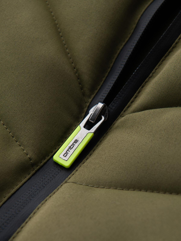 Ombre Clothing Muški prošiveni prsluk s neonskim detaljima Ombre Clothing