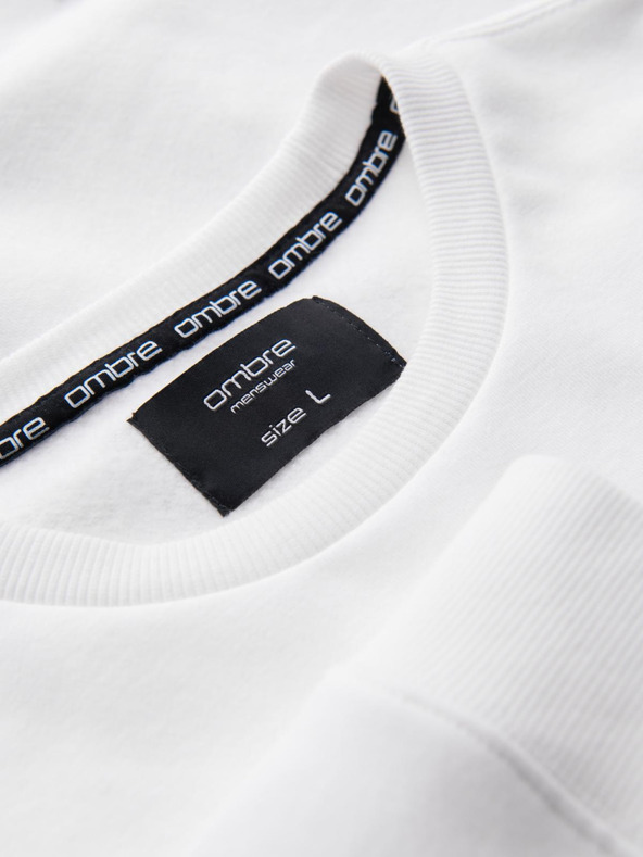 Ombre Clothing Sivo-bijeli muški sweatshirt Ombre Clothing