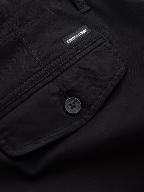 Ombre Clothing Crne muške kargo kratke hlače Ombre Clothing