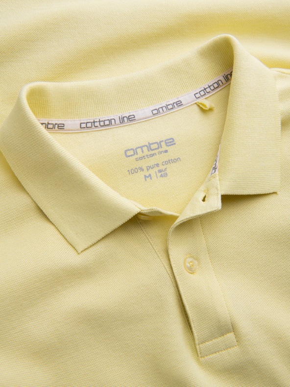 Ombre Clothing Žuta muška osnovna polo majica Ombre Clothing