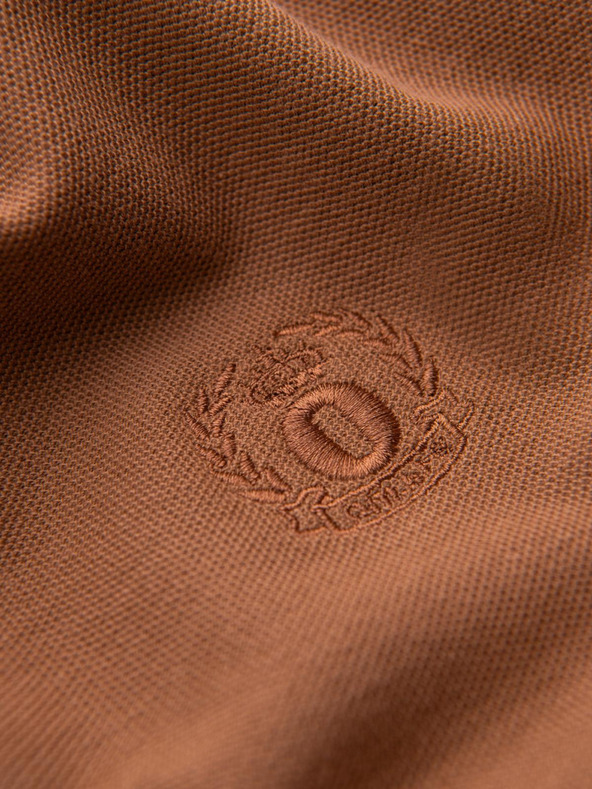 Ombre Clothing Smeđa muška osnovna polo majica Ombre Clothing