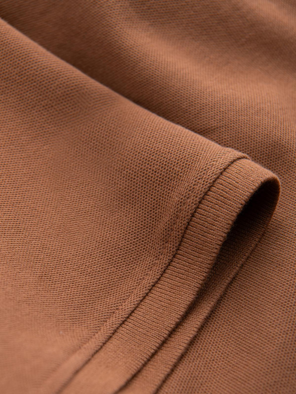 Ombre Clothing Smeđa muška osnovna polo majica Ombre Clothing