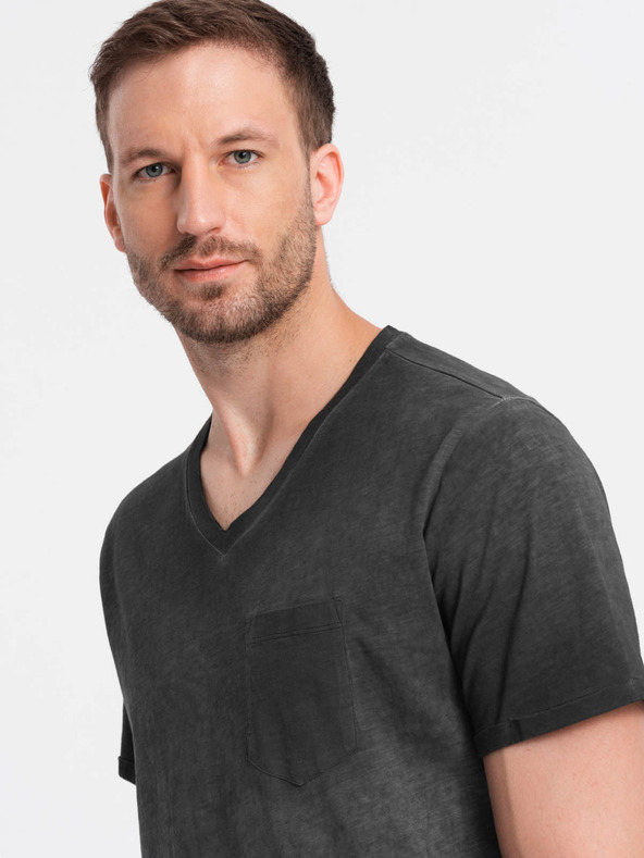 Ombre Clothing Crna muška tigrasta majica kratkih rukava Ombre Clothing