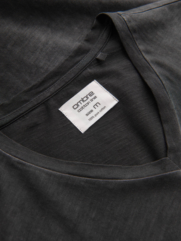 Ombre Clothing Crna muška tigrasta majica kratkih rukava Ombre Clothing