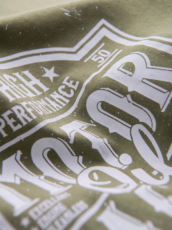 Ombre Clothing Zelena muška majica s printom Ombre Clothing