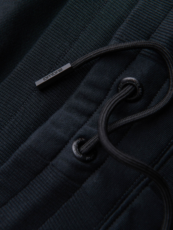 Ombre Clothing Crne muške osnovne trenirke Ombre Clothing