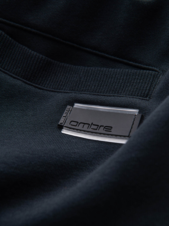 Ombre Clothing Crne muške osnovne trenirke Ombre Clothing