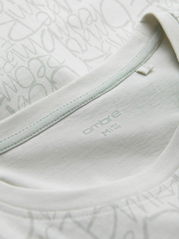 Ombre Clothing Svijetlo zelena muška majica s džepom Ombre Odjeća