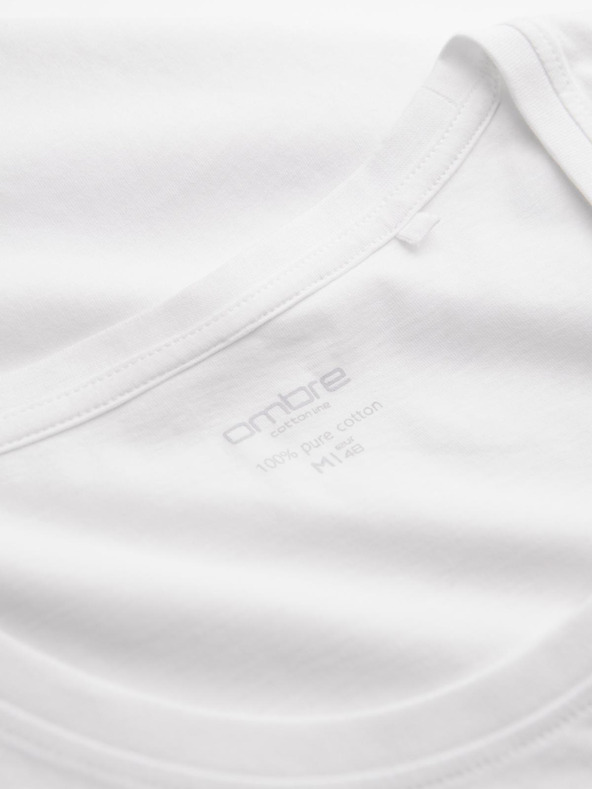 Ombre Clothing Bijela muška pamučna osnovna majica bez rukava Ombre odjeća