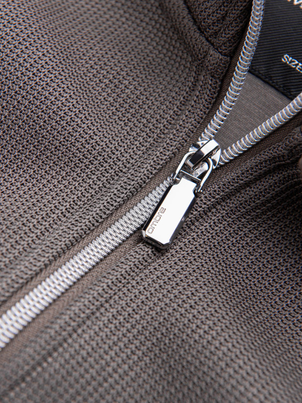 Ombre Clothing Siva muška jakna s visokim ovratnikom i podstavom od flisa Ombre Clothing