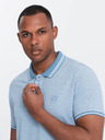 Ombre Clothing Svijetloplava muška tigrasta polo majica Ombre Clothing