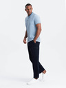 Ombre Clothing Svijetloplava muška tigrasta polo majica Ombre Clothing