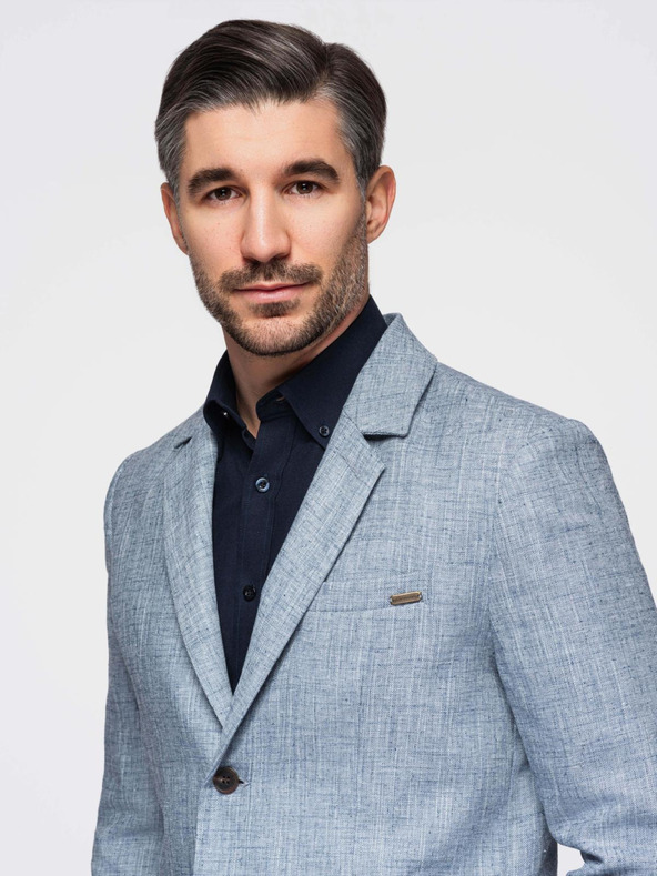 Ombre Clothing Svijetloplava muška jakna Ombre Clothing