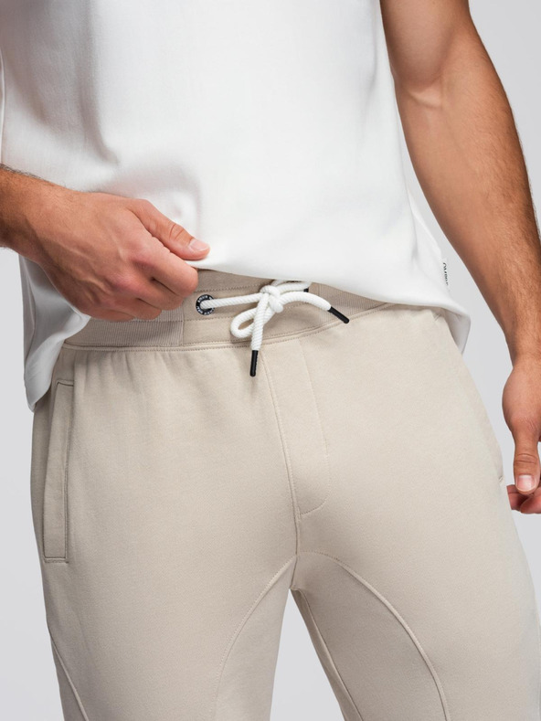 Ombre Clothing Bež muške trenirke Ombre Clothing