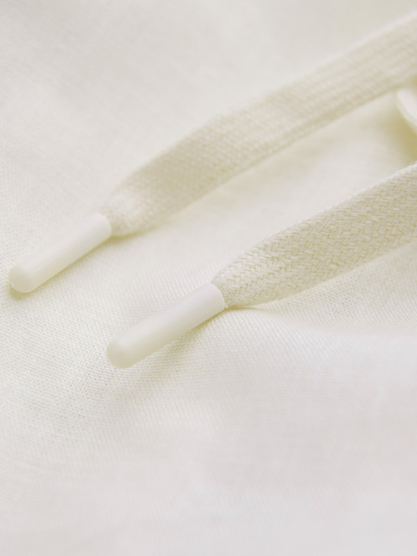 Ombre Clothing Krem muške chino hlače s mješavinom lana Ombre Clothing