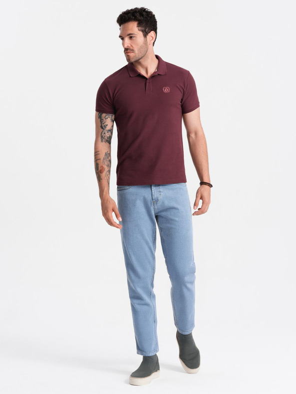 Ombre Clothing Wine muška polo majica Ombre Clothing