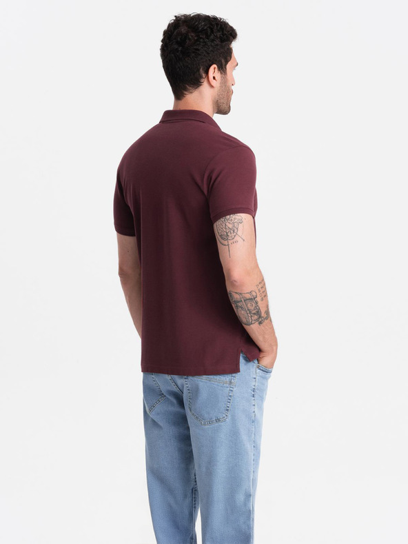 Ombre Clothing Wine muška polo majica Ombre Clothing