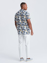 Ombre Clothing Ombre Clothing Muška bijela košulja kratkih rukava s uzorkom