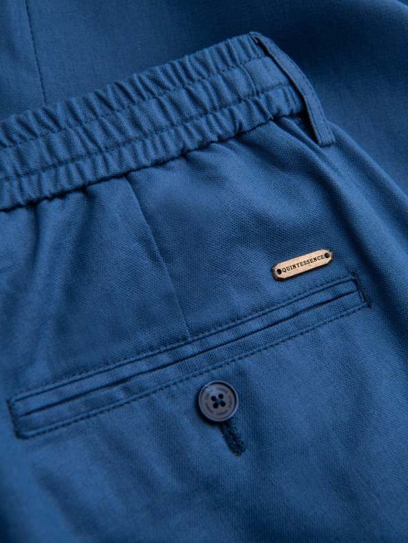 Ombre Clothing Plavi muški chino hlače s mješavinom lana Ombre odjeća