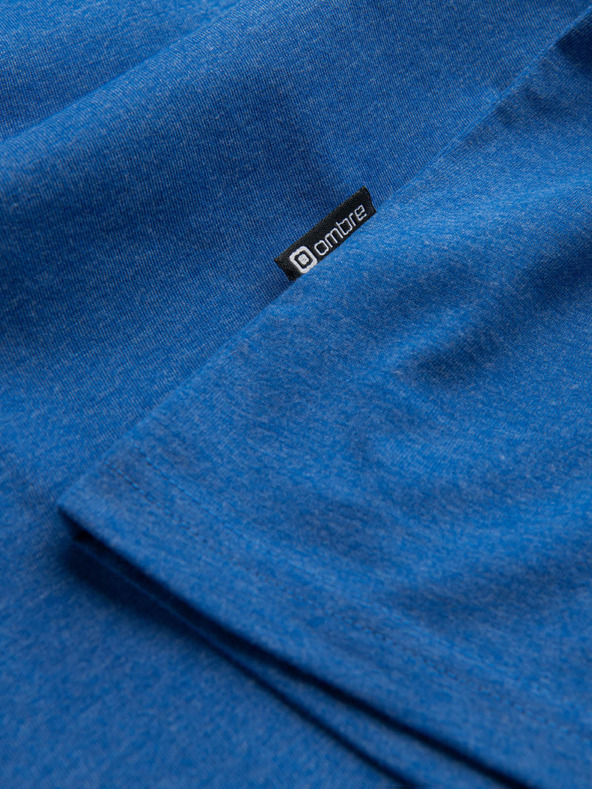 Ombre Clothing Plava muška majica s okruglim izrezom Ombre Clothing