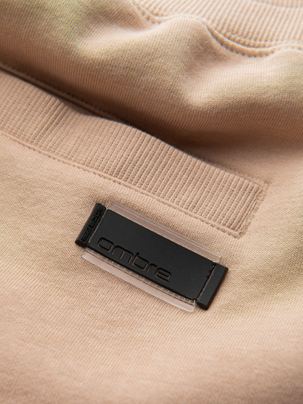 Ombre Clothing Bež muške trenirke Basic kratke hlače Ombre Clothing