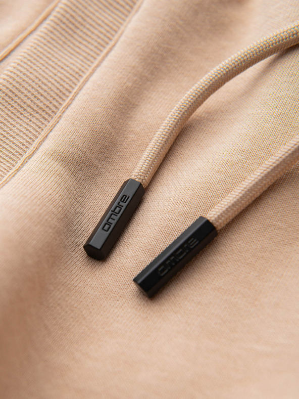 Ombre Clothing Bež muške trenirke Basic kratke hlače Ombre Clothing