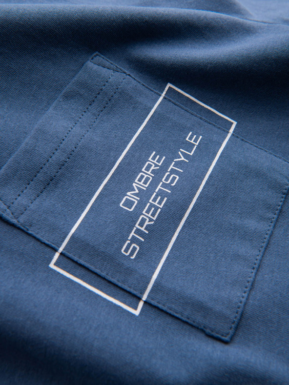 Ombre Clothing Muška pamučna majica s Ombre Streetstyle džepnim printom Ombre Clothing