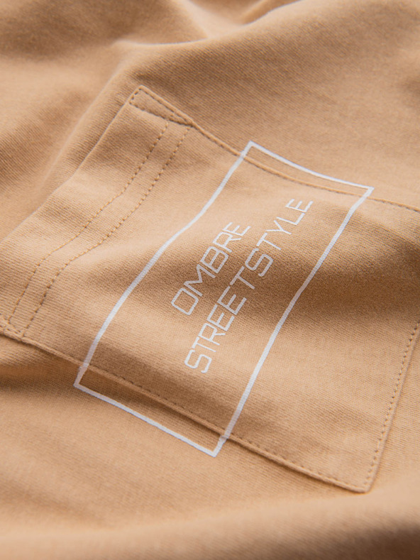 Ombre Clothing Muška pamučna majica s Ombre Streetstyle džepnim printom Ombre Clothing