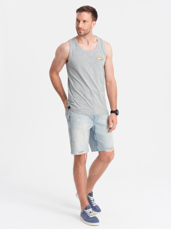 Ombre Clothing Summer Vibe muška pamučna majica bez rukava s Ombre Clothing printom