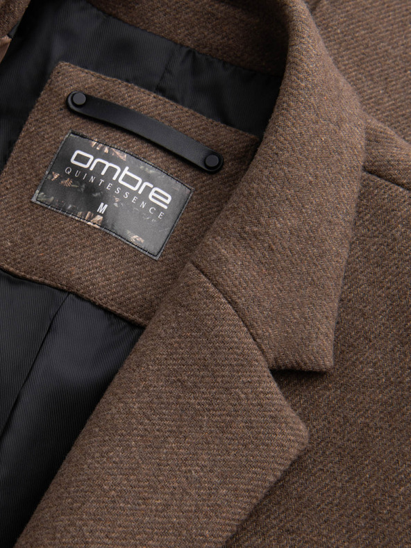 Ombre Clothing Elegantni muški kaput s jednorednim kopčanjem od mješavine vune Ombre Clothing V1 OM-COWC-0114