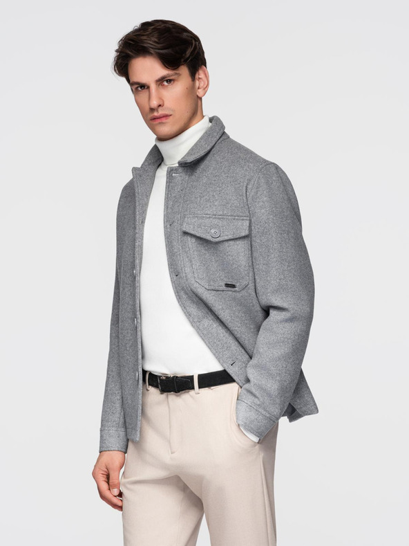 Ombre Clothing Muška lagana jakna od flisa Ombre odjeća V2 OM-JANP-0199