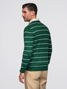Ombre Clothing Muški ležerni pulover s vodoravnim prugama zelena Ombre odjeća