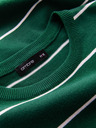 Ombre Clothing Muški ležerni pulover s vodoravnim prugama zelena Ombre odjeća