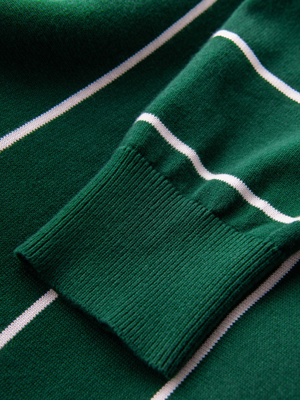 Ombre Clothing Muški ležerni pulover s vodoravnim prugama zelena Ombre odjeća