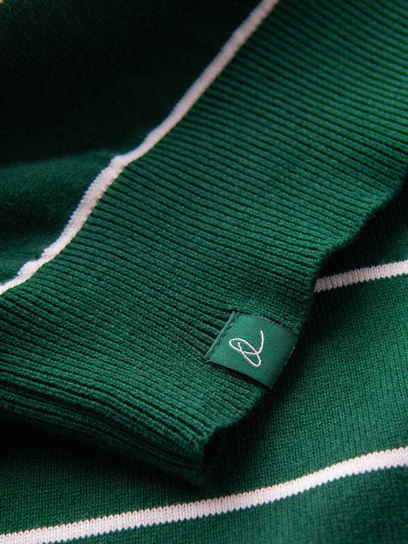 Ombre Clothing Muški ležerni pulover s vodoravnim prugama zelena Ombre odjeća