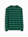 Ombre Clothing Muški ležerni pulover s vodoravnim prugama zelena Ombre odjeća