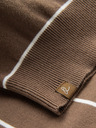 Ombre Clothing Muški ležerni pulover s vodoravnim prugama, smeđa Ombre odjeća