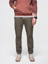Ombre Clothing Muške jogger hlače s džepovima i printom u tamno maslinastoj Ombre odjeći
