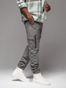 Ombre Clothing Muške jogger hlače s džepovima i printom siva Ombre odjeća