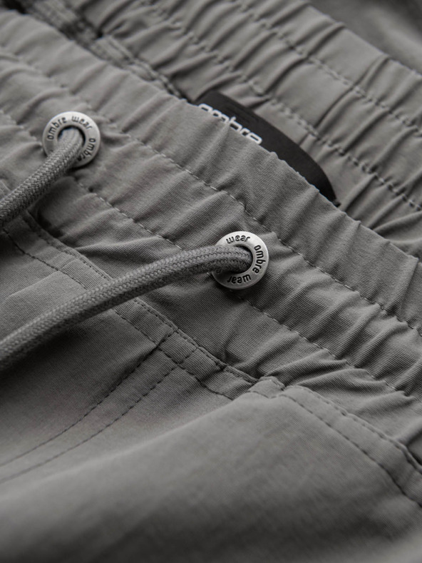 Ombre Clothing Muške jogger hlače s džepovima i printom siva Ombre odjeća