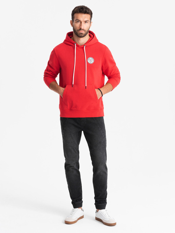 Ombre Clothing Muška traper trenirka s asimetričnim šavovima crna Ombre odjeća