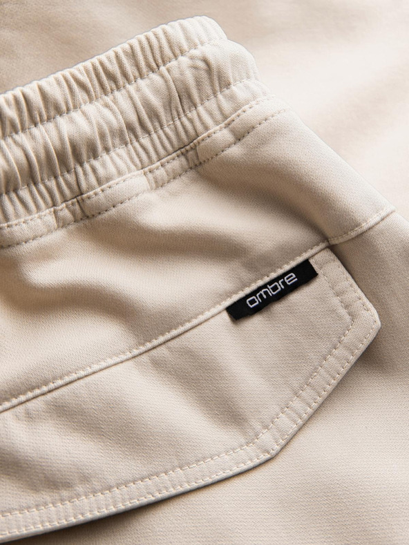 Ombre Clothing Muška pletena trenirka s kargo džepovima u krem ​​Ombre odjeći