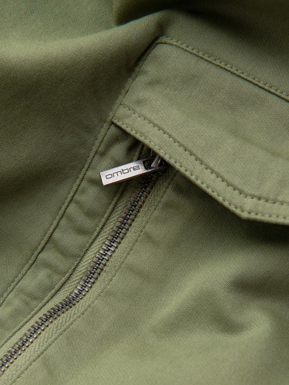 Ombre Clothing Muška pletena trenirka s džepovima maslinasta Ombre odjeća
