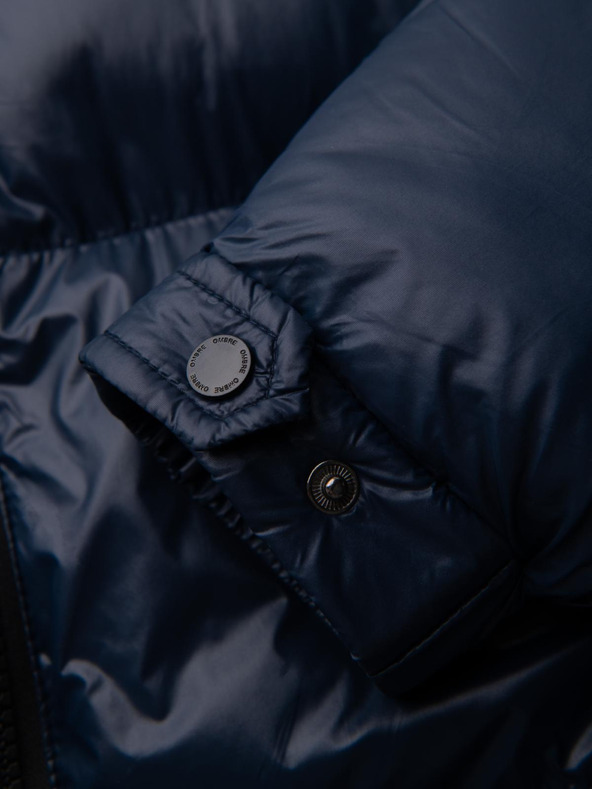 Ombre Clothing Muška topla jakna s rebrastim rubovima Ombre Clothing