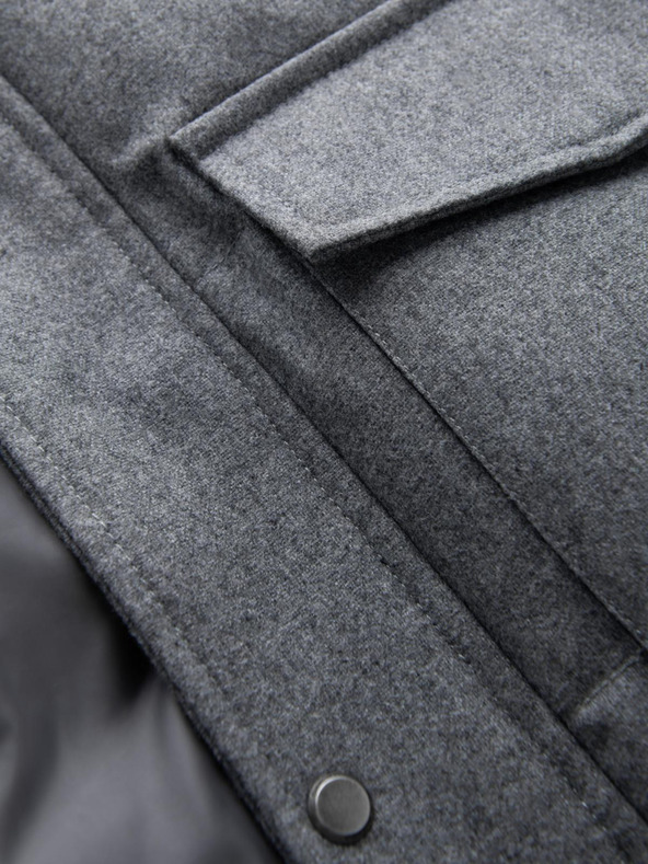 Ombre Clothing Muška duga topla parka jakna s vunom Ombre Clothing