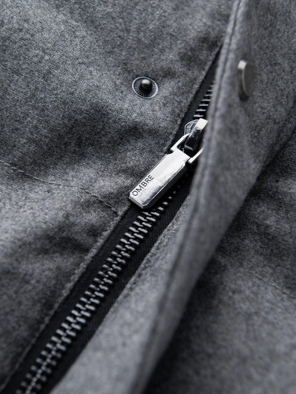 Ombre Clothing Muška duga topla parka jakna s vunom Ombre Clothing