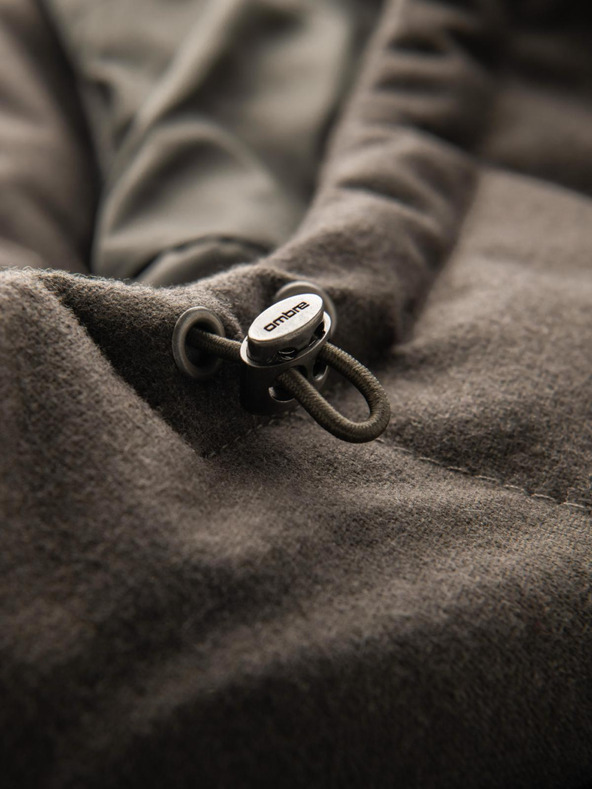 Ombre Clothing Muška duga topla parka jakna s vunom Ombre Clothing